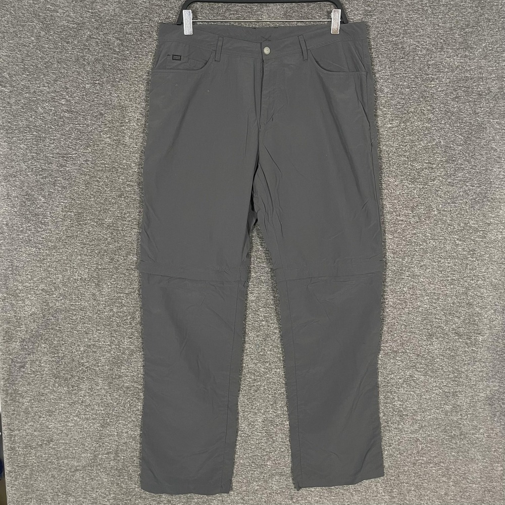 Outdoor Research Treadway Pants Mens 34x32 Gray Hiking Convertible Zip Off